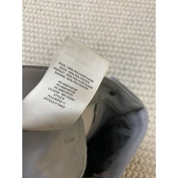 Aritzia Wilfred Gray Faux Leather Pants Women size 00 Straight Leg Moto Neutral - Picture 16 of 16